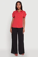 Womens Short Sleeve Tunic Top, XL