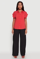 Womens Short Sleeve Tunic Top, XL