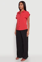 Womens Short Sleeve Tunic Top, XL