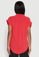 Womens Short Sleeve Tunic Top, XL