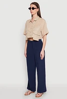 Womens Cargo Pocket Crop Top,