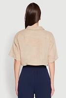 Womens Cargo Pocket Crop Top,