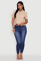 Womens Ambiance Cotton Short Sleeve Boxy Shirt,