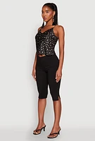 Womens Satin Patterned Print Cami,