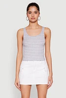 Womens Basic Striped Tank Top,