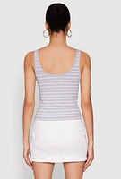 Womens Basic Striped Tank Top,