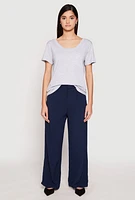 Womens Scoop Neck Pocket T Shirt,