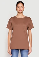 Womens Side Slit Pocket T Shirt,