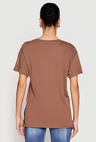 Womens Side Slit Pocket T Shirt,