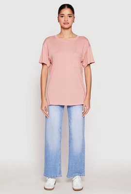 Womens Side Slit Pocket T Shirt,