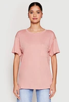 Womens Side Slit Pocket T Shirt,
