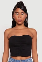 Womens Ruched Front Tube Top,