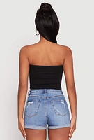 Womens Ruched Front Tube Top,