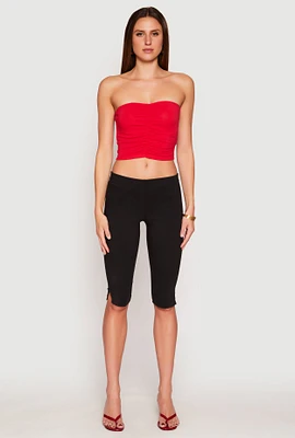 Womens Ruched Front Tube Top,