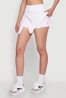 Womens High Waisted Tennis Skirt, White, Size M