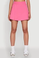 Womens High Waisted Tennis Skirt, Pink, Size L