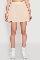 Womens Textured Knit Mini Skort, S