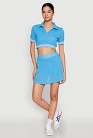 Womens Textured Knit Mini Skort, M