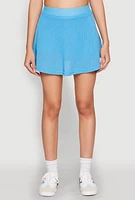 Womens Textured Knit Mini Skort, M