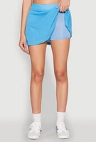 Womens Textured Knit Mini Skort, M