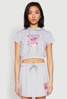 Womens Attitude Be Yourself Short Sleeve Hoodie,