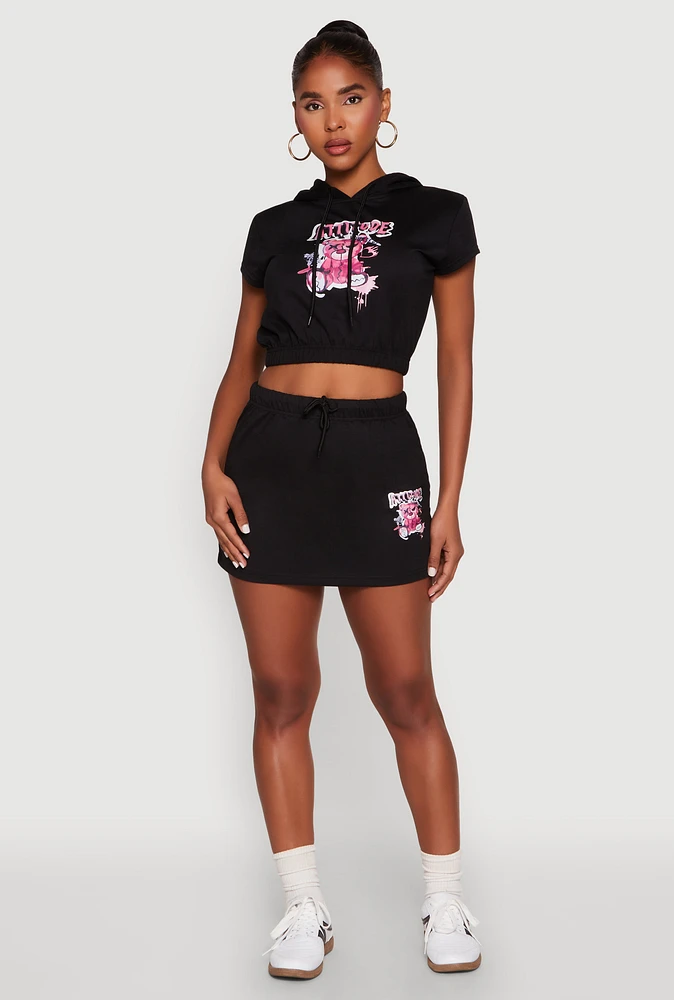 Womens Attitude Be Yourself Mini Skirt,