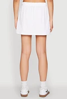 Womens Attitude Be Yourself Mini Skirt, White, Size M