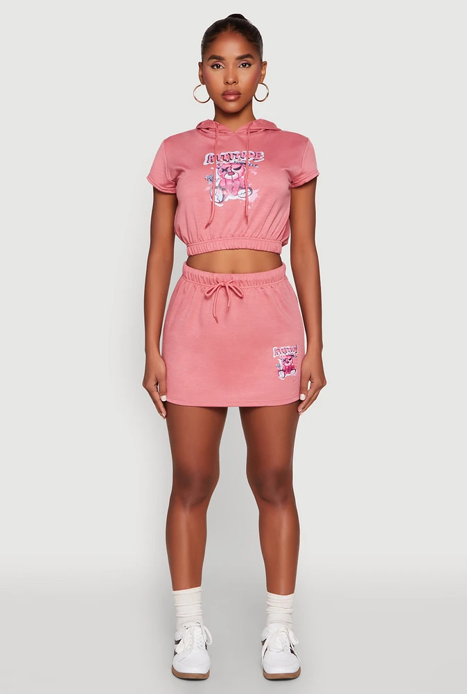 Womens Attitude Be Yourself Mini Skirt, Pink, Size XL