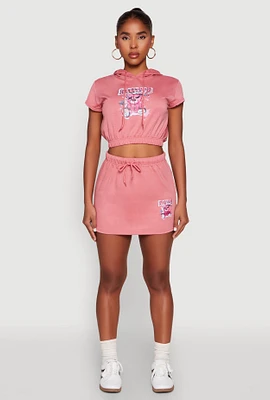 Womens Attitude Be Yourself Mini Skirt, Pink, Size XL