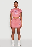 Womens Attitude Be Yourself Mini Skirt, Pink, Size XL