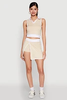 Womens Contrast Trim Sleeveless Polo Shirt,