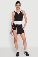 Womens Contrast Trim Skort, M