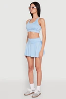 Womens Racerback Sports Bra, Blue, Size M