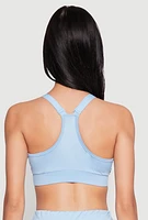 Womens Racerback Sports Bra, Blue, Size M