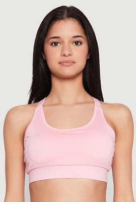 Womens Racerback Sports Bra, Pink,