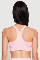 Womens Racerback Sports Bra, Pink,
