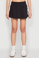 Womens Varsity Striped Drop Waist Skort,