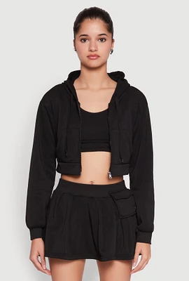 Womens Long Sleeve Hooded Sweatshirt and Tank Top,