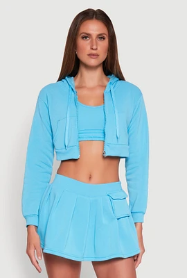 Womens Long Sleeve Hooded Sweatshirt and Tank Top,