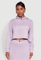 Womens Long Sleeve Hooded Sweatshirt, Purple,