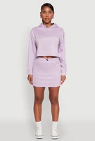 Womens Long Sleeve Hooded Sweatshirt, Purple,