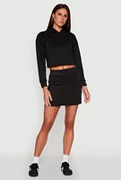 Womens Toggle Drawstring Cargo Skort,