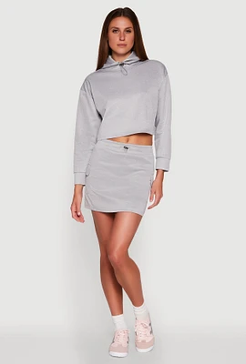 Womens Toggle Drawstring Cargo Skort, XL