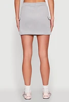 Womens Toggle Drawstring Cargo Skort, XL