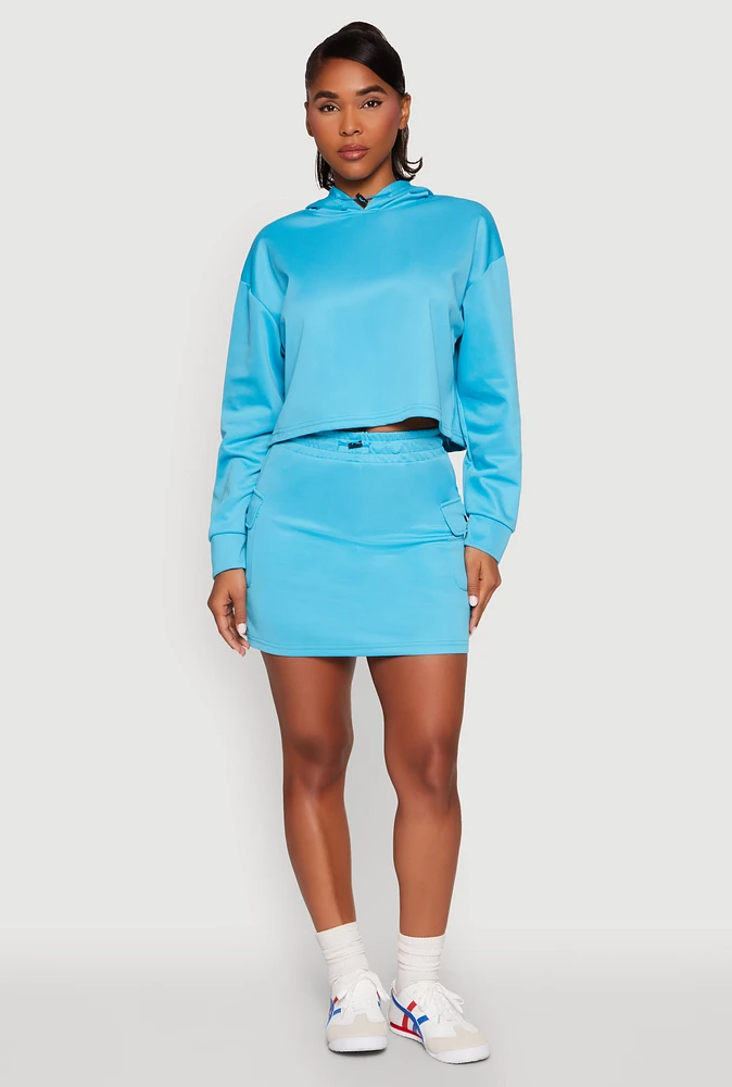 Womens Toggle Drawstring Cargo Skort,