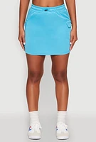 Womens Toggle Drawstring Cargo Skort,