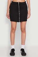 Womens Fleece Lined Zip Front Skirt,