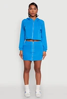 Womens Fleece Lined Zip Front Skirt,