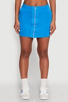 Womens Fleece Lined Zip Front Skirt,