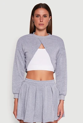 Womens Long Sleeve Bolero Sweatshirt,